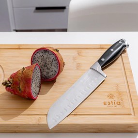 ESTIA ΜΑΧΑΙΡΙ SANTOKU BUTCHER ΑΝΟΞΕΙΔΩΤΟ 2.3mm ΜΕ ΛΕΠΙΔΑ 3CR14 01-7010