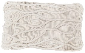 KRISHA ΔΙΑΚΟΣΜΗΤΙΚΟ ΜΑΞΙΛΑΡΙ MACRAME ΒΑΜΒΑΚΙ POLYESTER IVORY 30x50cm - 029117