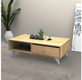 Τραπεζάκι σαλονιού Aster Megapap από μελαμίνη sonoma 120x56x40εκ. GP028-0039,1-GP028-0039,1-Καφέ GP028-0039,1