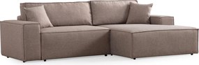 Corner Sofa-Bed Pırlo Corner Right - Brown Brown