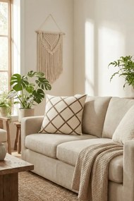 Stewehome Μαξιλαροθήκη με σχέδιο ρίγες και λεπτομέρεια 42x42 cm