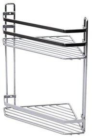 ESTIA ΕΤΑΖΕΡΑ ELEGANT ΜΕΤΑΛΛΙΚΗ ΓΩΝΙΑΚΗ 2 ΘΕΣΕΩΝ 32x28x18cm ΧΡΩΜΙΟΥ