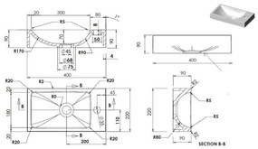 Νιπτήρας Λευκός 400 x 220 x 90 χιλ. από SMC - Λευκό