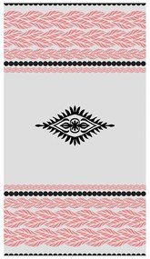 Πετσέτα Θαλάσσης - Παρεό Inuvit Grey-Pink Palamaiki Θαλάσσης 86x160cm 100% Cotton