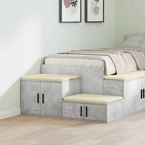 vidaXL Ντουλάπι αποθήκευσης 2 pcs Σκυρόδεμα Γκρι 127 x 41 x 40 εκ