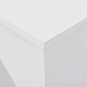 vidaXL Τραπέζι Μπαρ με Κινητό Ράφι Λευκό 138 x 39 x 110 εκ.