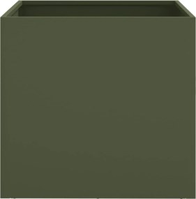 vidaXL Ζαρντινιέρα Λαδί 49x47x46 εκ. από Χάλυβα