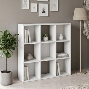 Βιβλιοθήκη Cube Megapap χρώμα λευκό 90x30x90εκ.