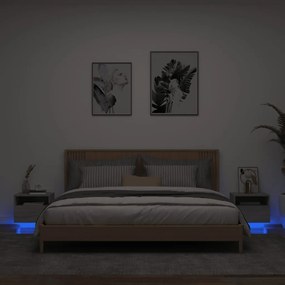 ΚΟΜΟΔΙΝΑ ΜΕ ΦΩΤΑ LED 2 ΤΕΜ. ΓΚΡΙ SONOMA 40 X 39 X 37 ΕΚ. 836809