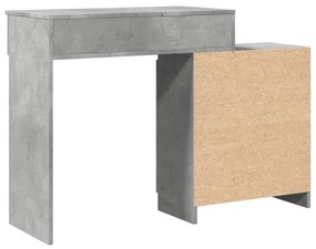 vidaXL Μπουντουάρ με LED Γκρι Σκυροδέματος 115x37x110,5 εκ.