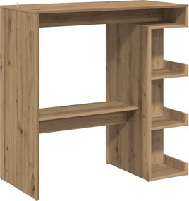 vidaXL Τραπέζι μπαρ με ράφι αποθήκευσης Δρυς τεχνίτης 100x48x101,5 cm