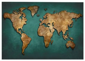 ΠΙΝΑΚΑΣ ΚΑΜΒΑΣ WORLD MAP HM7197.01 100X3X70 εκ.