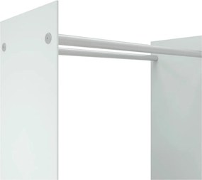 vidaXL Ράφι Καυσόξυλων Λευκό 80 x 35 x 100 εκ. από Ψημένο Γυαλί