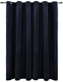 Κουρτίνα Συσκότισης Μεταλ. Κρίκοι Μαύρη 290x245 εκ. Βελούδο - Μαύρο