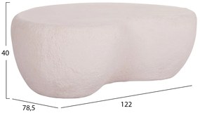 ΤΡΑΠΕΖΙ ΣΑΛΟΝΙΟΥ GERSON HM18151.02L FIBER CEMENT ΣΕ ΛΕΥΚΟ--122x78,5x40Υεκ.
