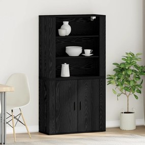 vidaXL Υψηλός μπουφές Μαύρη Δρυς Κατασκευασμένο ξύλο