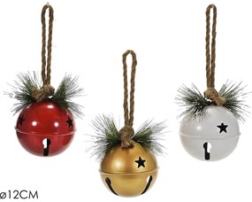 Χριστουγεννιάτικα Κρεμαστά Μπάλες Φ12cm Σε 3 Σχέδια