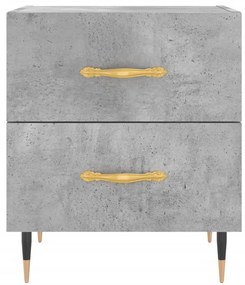 vidaXL Κομοδίνο Γκρι Σκυροδ. 40 x 35 x 47,5 εκ. από Επεξεργασμένο Ξύλο