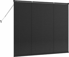 vidaXL Βενετσιάνικες Ρόδες Μαύρο 130 x 155 εκ Αλουμίνιο