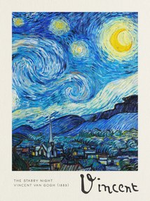 Εκτύπωση έργου τέχνης The Starry Night - Vincent van Gogh, (30 x 40 cm)