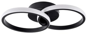 Φωτιστικό Οροφής - Πλαφονιέρα Cora 61058 Led 18W 36x20,5x7cm Black GloboStar Αλουμίνιο