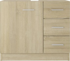vidaXL Ντουλάπι Νιπτήρα Sonoma Δρυς 63x30x54 εκ. Επεξεργασμένο Ξύλο