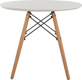 ΤΡΑΠΕΖΙ MINIMAL KID HM8451.01 ΣΤΡΟΓΓYΛΟ Φ60X51Υ ΛΕΥΚΟ
