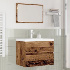 vidaXL Σετ Επίπλων Μπάνιου 3 pcs Παλιό ξύλο 60 x 38.5 x 45 cm