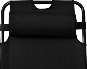 vidaXL Καρέκλα Κήπου Μαύρο ύφασμα