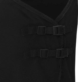 vidaXL Σαμάρι Ίππου Μαύρο Πολυεστέρας