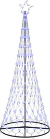 vidaXL LED Χριστουγεννιάτικο Δέντρο Μπλε 250 cm Μέταλλο