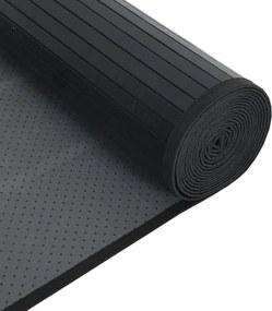 vidaXL Χαλί Ορθογώνιο Μαύρο 100 x 1000 εκ. Μπαμπού