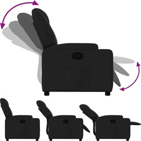 vidaXL Πολυθρόνα με Ανακλινόμενη Πόρτα Μαύρη Υφασμάτινη