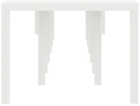 vidaXL Τραπέζι Κήπου Λευκό 400x100x73 εκ. Πολυ Ρατάν