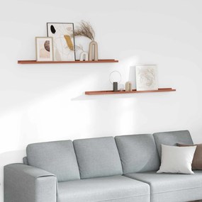 vidaXL Ράφι Τοίχου Επιτοίχιο 2 pcs Κόκκινο 115 x 9 x 3 cm