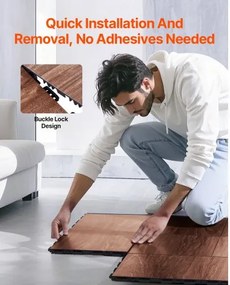 Gym Flooring Set 52 PCS Interlocking PP+PVC Puzzle Rubber Tiles