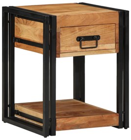 vidaXL Νυκτερινό 40x40x50 εκ Μασίφ ξύλο ακακίας