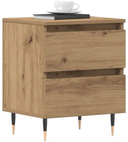 vidaXL Κομοδίνα 2 τμχ Καρυδιά 40x35x50 εκ. Επεξεργασμένο ξύλο