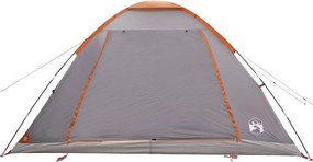 vidaXL Σκηνή Camping 6 ατόμων Γκρι και Πορτοκαλί