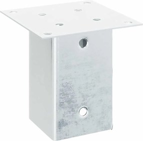 vidaXL Βάσεις στύλων τετράγωνες 12 τεμάχια Ασημί Γαλβανισμένος χάλυβας