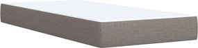 vidaXL Κρεβάτι Boxspring με Στρώμα Taupe 90x190 εκ.Υφασμάτινο
