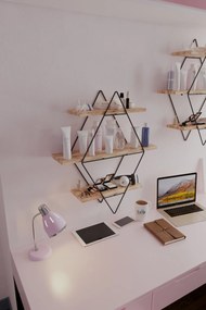 Ράφι Τοίχου Χρυσό / Μαύρο MISO 70x60x16