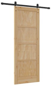 vidaXL Συρόμενη Πόρτα με Σετ Υλικών 78x202 εκ. Στερεό Ξύλο Πεύκου