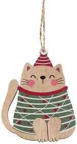 Χριστουγεννιάτικο Κρεμαστό Στολίδι Γατούλα 11cm 238203b