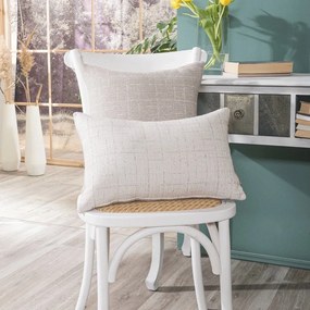 Μαξιλαροθήκη Διακοσμητική Noto 01 Ecru Teoran 30X50 Cotton-Polyester