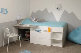 Χαμηλή κουκέτα Latte - Λευκό