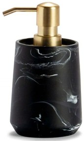 Δοχείο Κρεμοσάπουνου Marble LBTAH-BA71014 Φ8x16cm Black-Gold Andrea House Steel,Polyresin