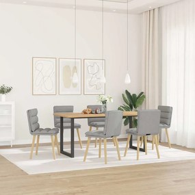 vidaXL Καρέκλες τραπεζαρίας 6 τεμ Cloud Grey Fabric
