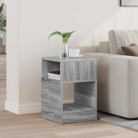 vidaXL End Table Γκρίζο Σονομα 30,5 x 30 x 45 εκ Επεξεργασμένο ξύλο