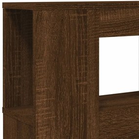 Κεφαλάρι Κρεβατιού με LED Καφέ Δρυς 160x18,5x103,5 εκ - Καφέ